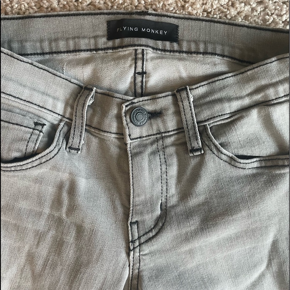 Flying Monkey faded grey slim jeans